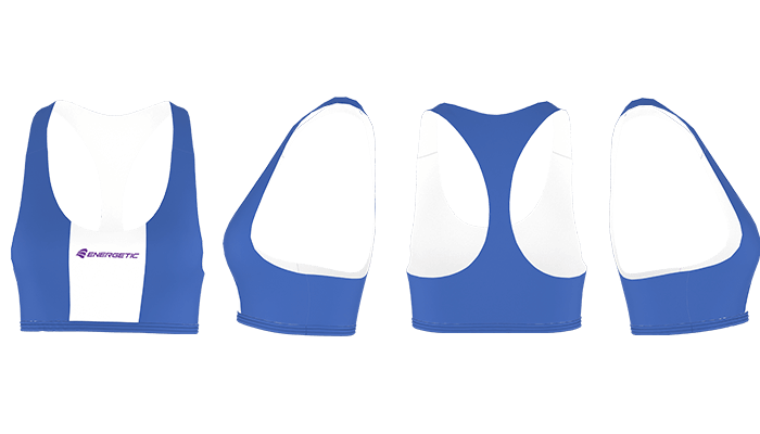 white and blue croptop
