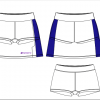 fashion netball skorts elite panelled 2