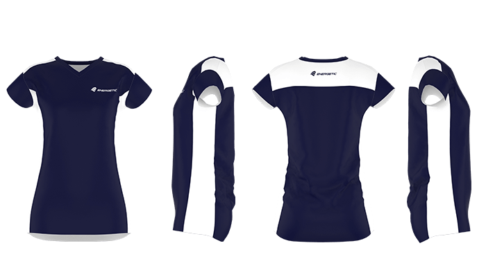Navy colour tee panelled for netball