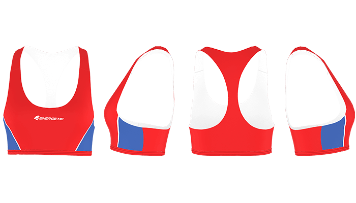 red and blue crop top