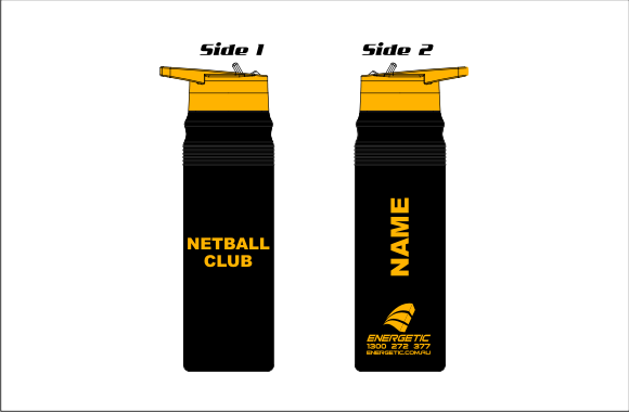 Netball water bottles
