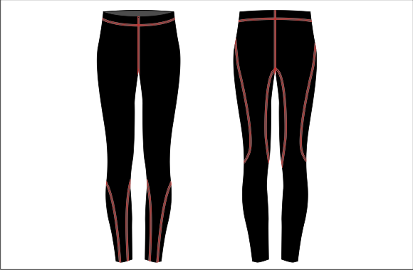 Black compression thighs for women