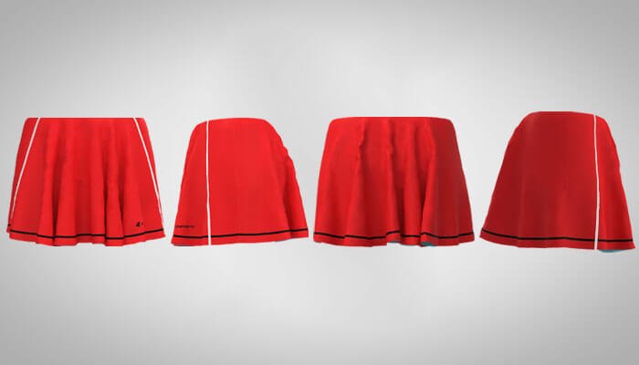 Plus size netball top skirt